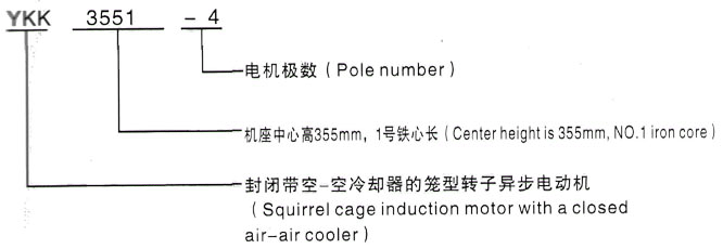 YKK系列(H355-1000)高压YJTFKK5606-2三相异步电机西安泰富西玛电机型号说明